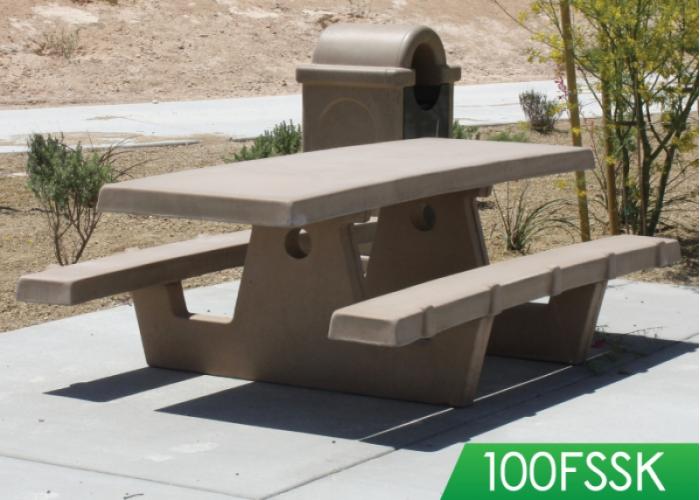 92" Picnic tables w/square legs