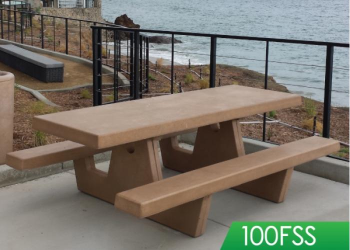 92" Picnic tables w/square legs