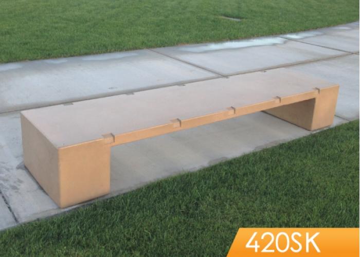 420 - Block Leg Bench