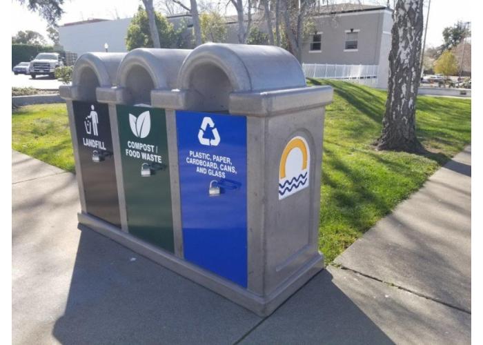 516 - Trash Recycle Compost Receptacle